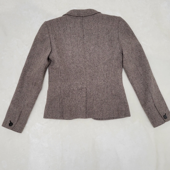 Wool Blazer. Gap. Brown. Tweed. Size: 2. - Picture 2 of 7